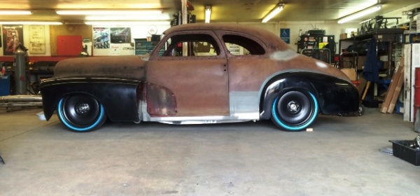 1947 Chevrolet coupe featuring Progressive Automotive chassis