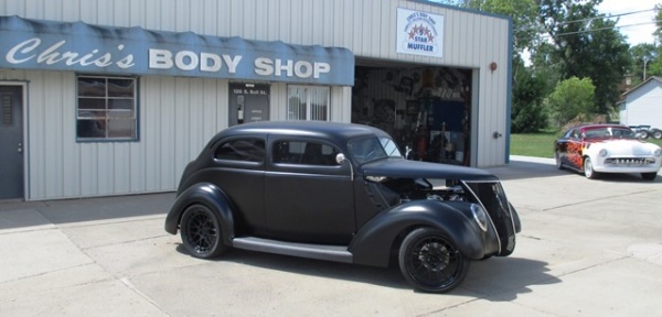 1936 Ford truck featuring Progressive Automotive chassis