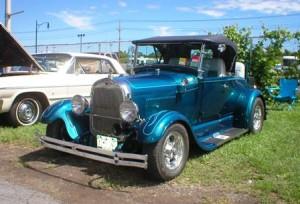 Model A Ford roadster featuring Progressive Automotive parts