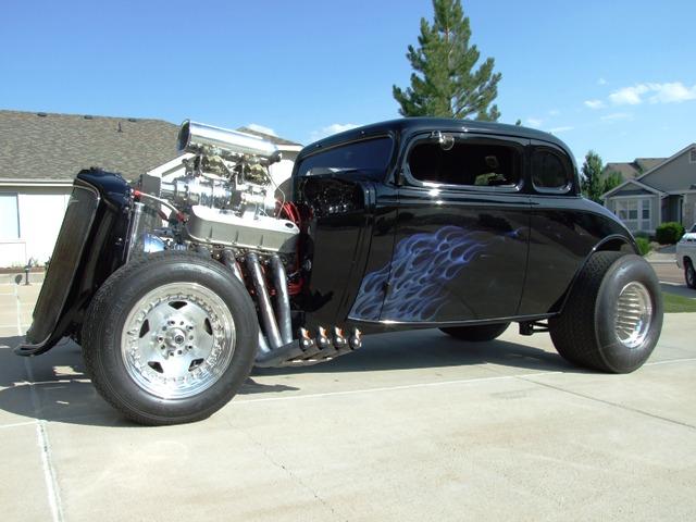 1934 Chevy Master coupe with custom Progressive Automotive 1934 Chevy Master chassis