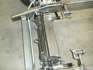 Front brake line routing, shown