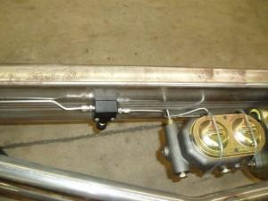 Progressive Automotive Brake line routing example Proportioning valve placement, shown