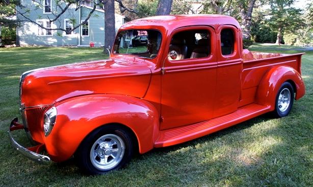 Tom's extended cab 1940 Ford truck with Progressive Automotive parts