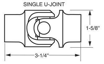Borgeson U-joint single dimension sheet 