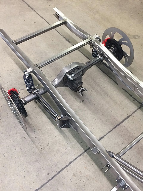 Progressive Automotive 1953-56 Ford truck chassis with Tubular IFS, Ride Tech HQ coil-overs, Wilwood brakes & optional parts