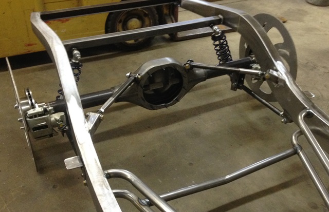 Progressive Automotive 1941-48 Ford Chevrolet chassis with Triangulated 4-bar & Ride Tech HQ coil-overs