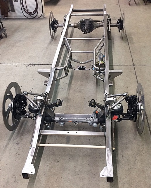 Progressive Automotive 1948-52 Ford truck chassis with Tubular IFS, Parallel 4-bar, Ride Tech HQ ShockWaves, Wilwood brakes & optional parts