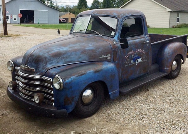 1947-53 Chevrolet truck featuring Progressive Automotive chassis.