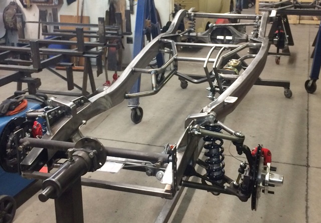 Progressive Automotive 1937-39 Chevrolet chassis with Tubular coil-over IFS, 2” narrowed rear frame rails/Parallel 4-bar and optional parts