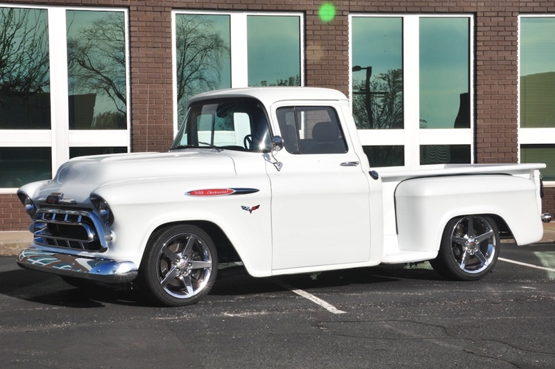 Progressive Automotive 1955 (2nd Ser.) -57 Chevrolet truck chassis with C6 Corvette mounting points and Ride Tech HQ coil-overs