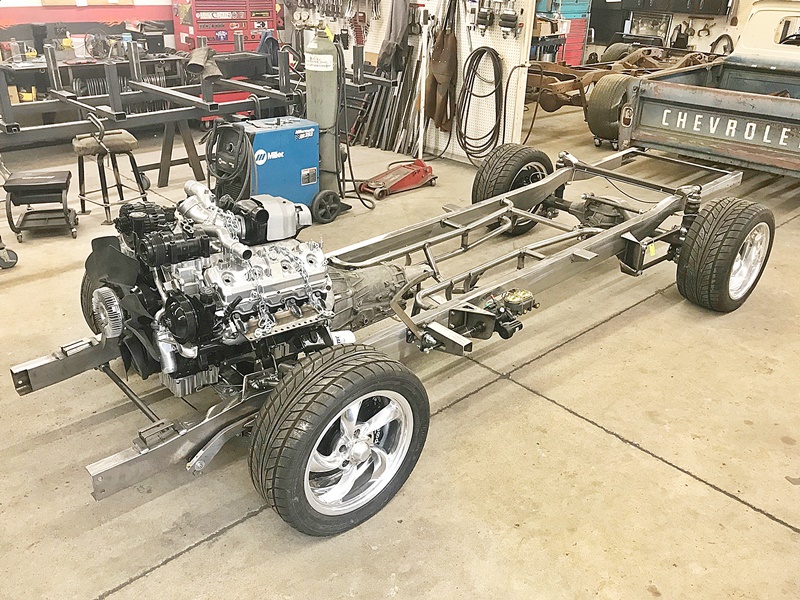 Progressive Automotive 1955 (2nd Ser.) -59 Chevrolet truck chassis with Duramax motor mounts