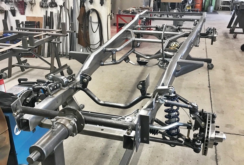 Progressive Automotive 1954-55 (1st Ser.) Chevrolet truck chassis with optional parts. Built for stock ride height.